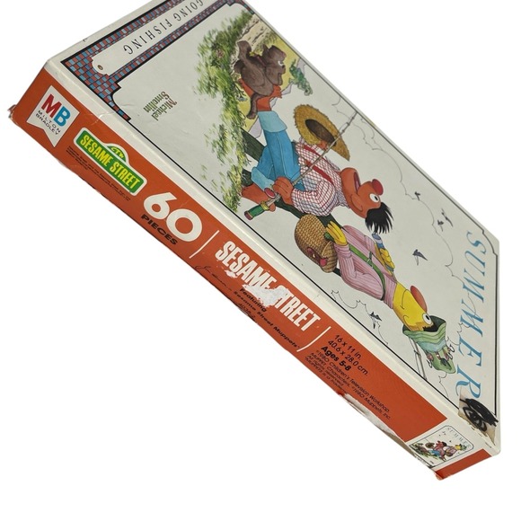 Vintage Sesame Street Bert and Ernie Summer Gone Fishing 60 Piece Puzzle 1980 - Picture 16 of 16